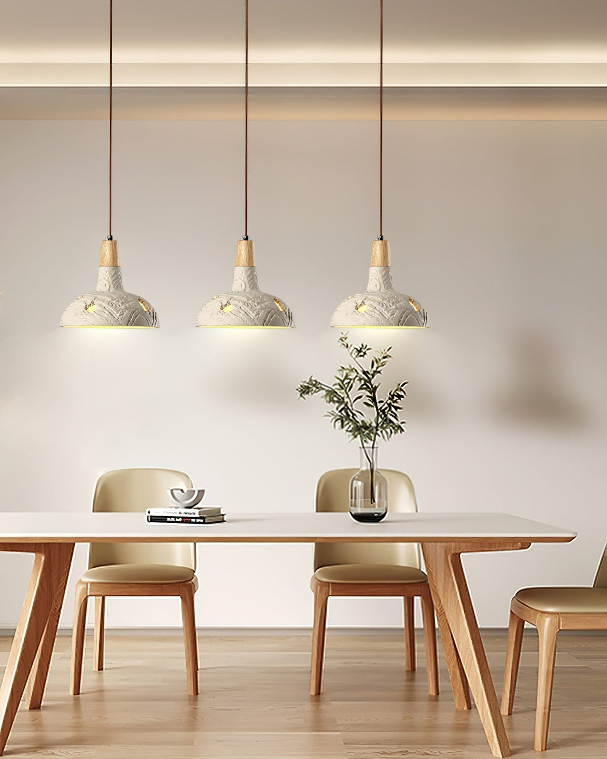 Ormarion Nordic Art Sculpter Ciment Pendentif Lampe