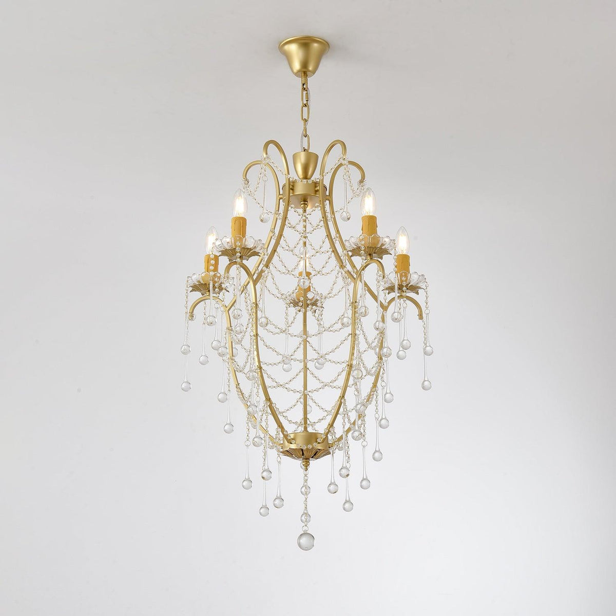 Theresa Lustre Chaînes de Cristal Drapées Vintage