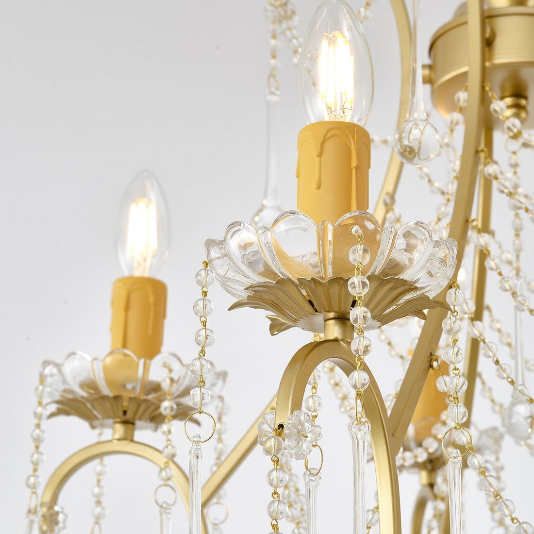 Theresa Lustre Chaînes de Cristal Drapées Vintage