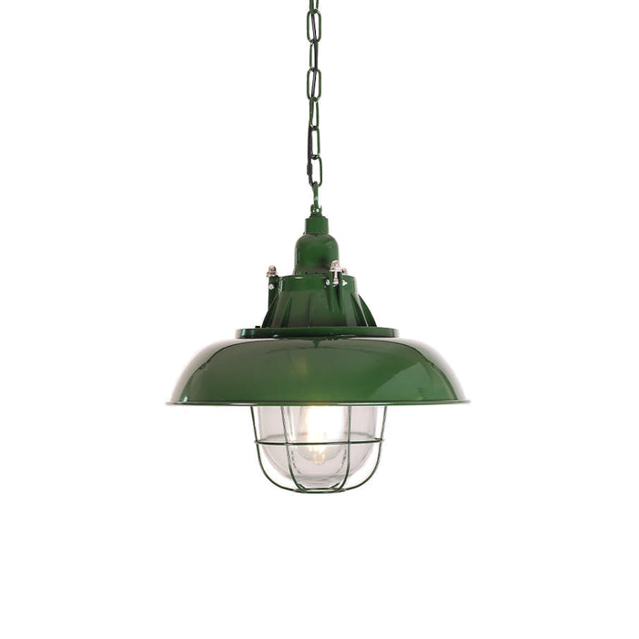 Vemiryra Ancien Industriel Vert Métal Lumière Pendentif