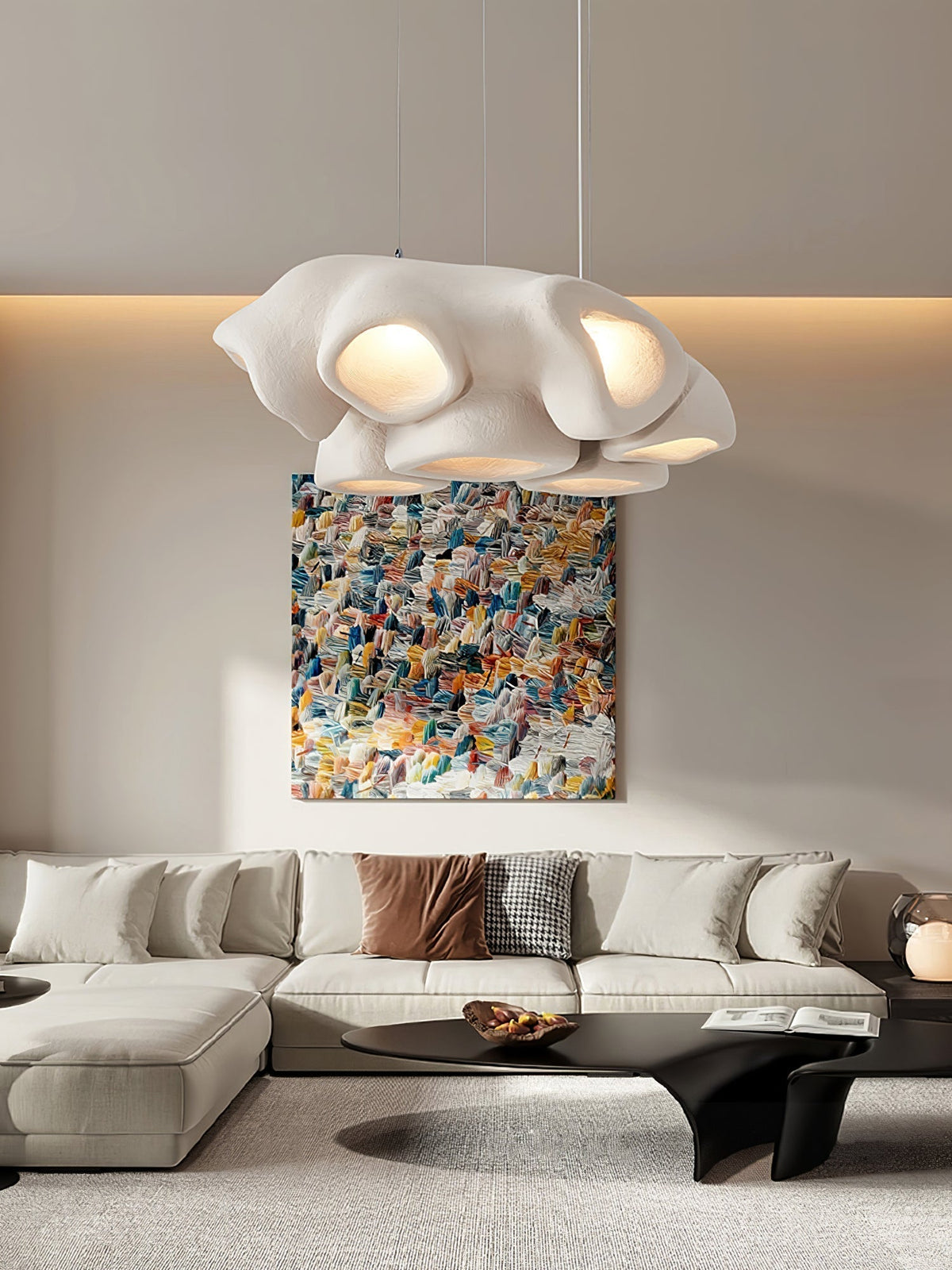Cloud Lampe Suspendue Moderne en Polystyrène