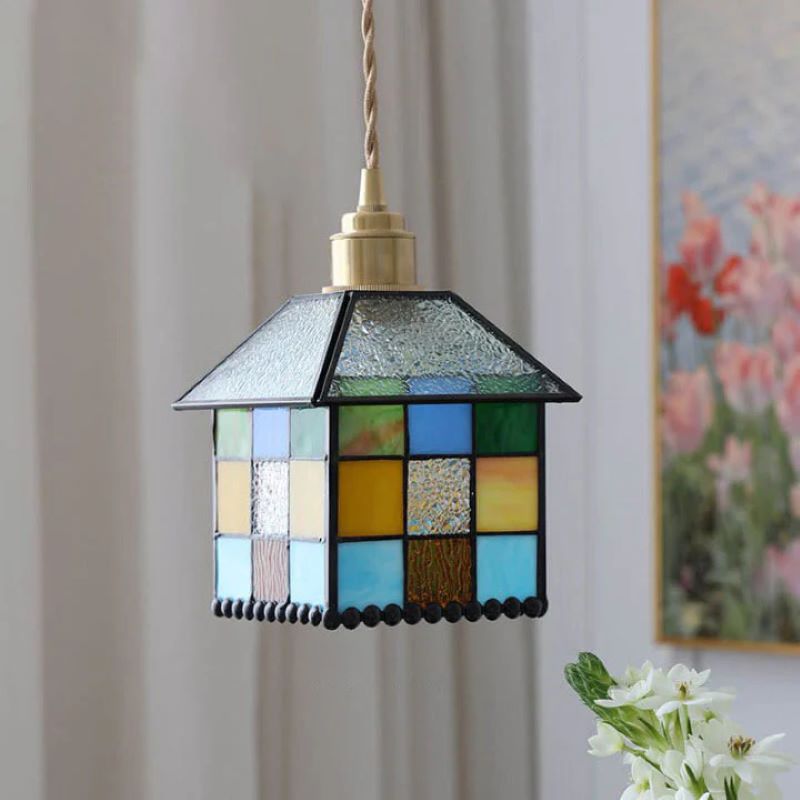 Tiffany Moderne LED Suspension Verre Chambre À Coucher