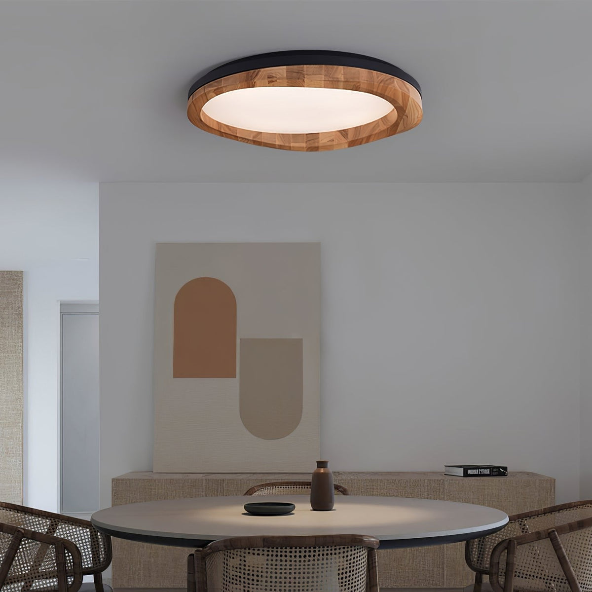 Artalis Noyer Bois Applique Plafond
