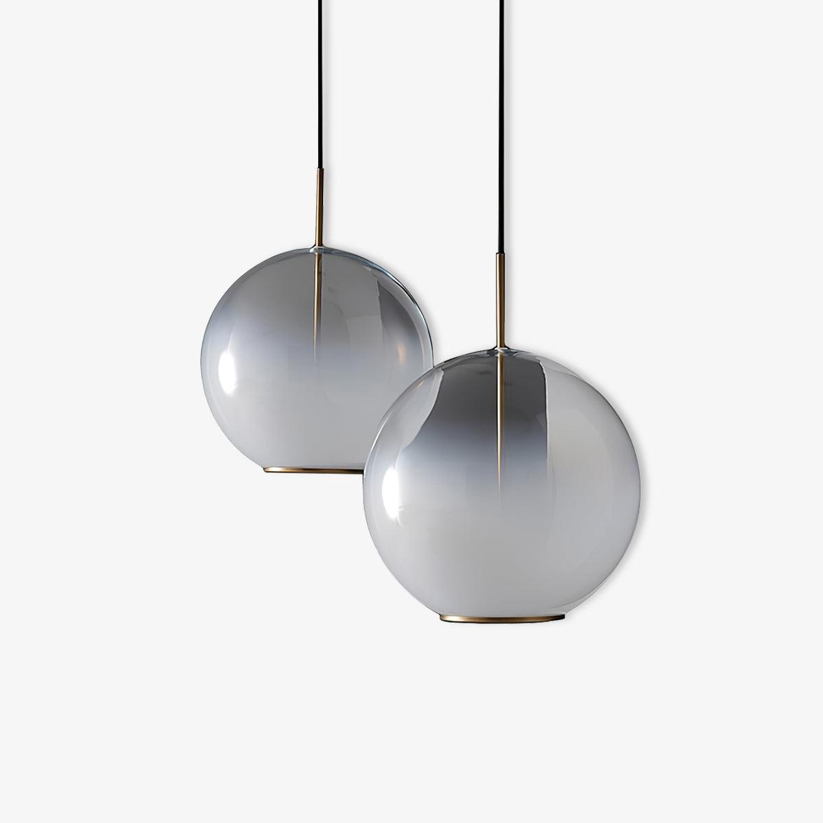 Lustra Suspension en Verre Gris Fumé