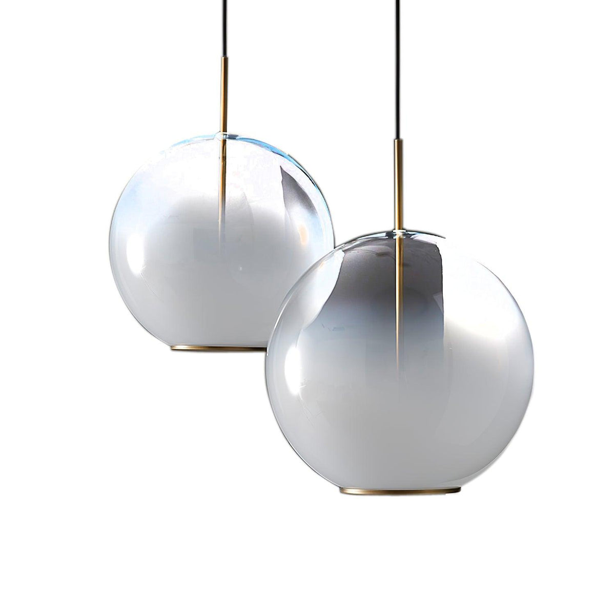 Lustra Suspension en Verre Gris Fumé