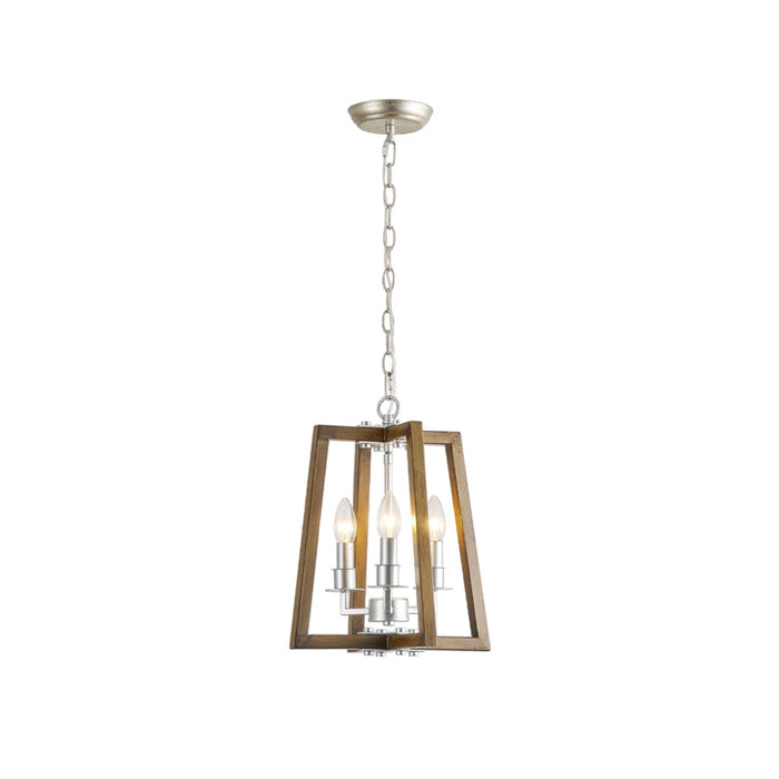 Tinsley Ancien Ouvrir Cadre Bois Lumière Pendentif