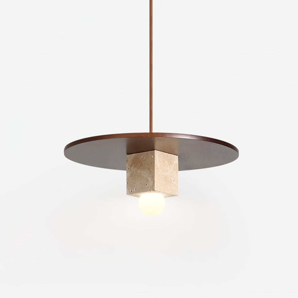Ucariel Géométrique Travertin Pendentif Lumière