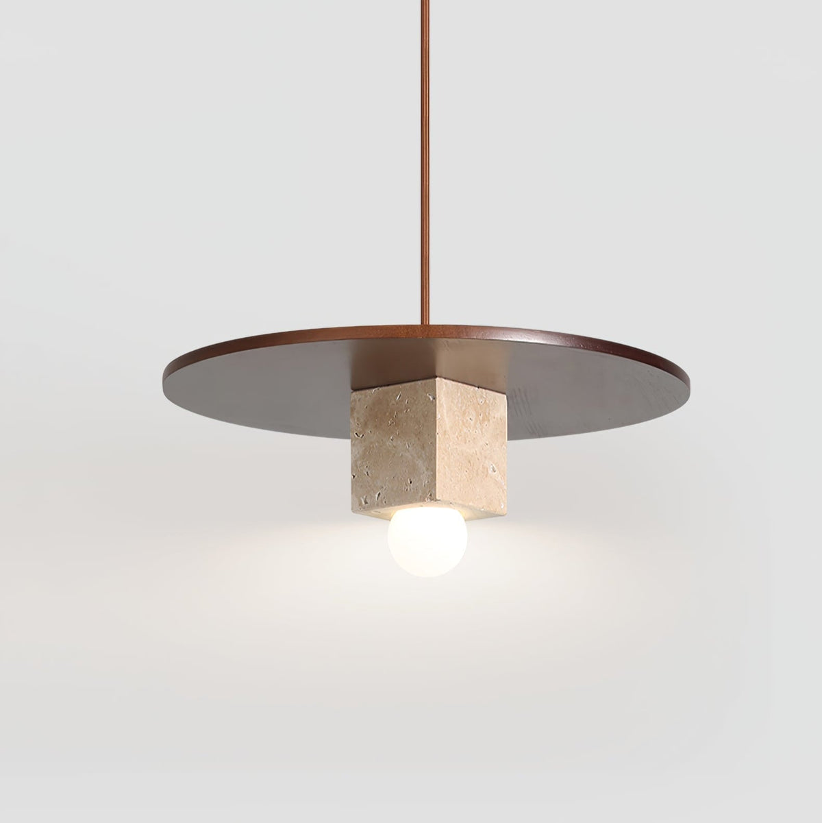 Ucariel Géométrique Travertin Pendentif Lumière