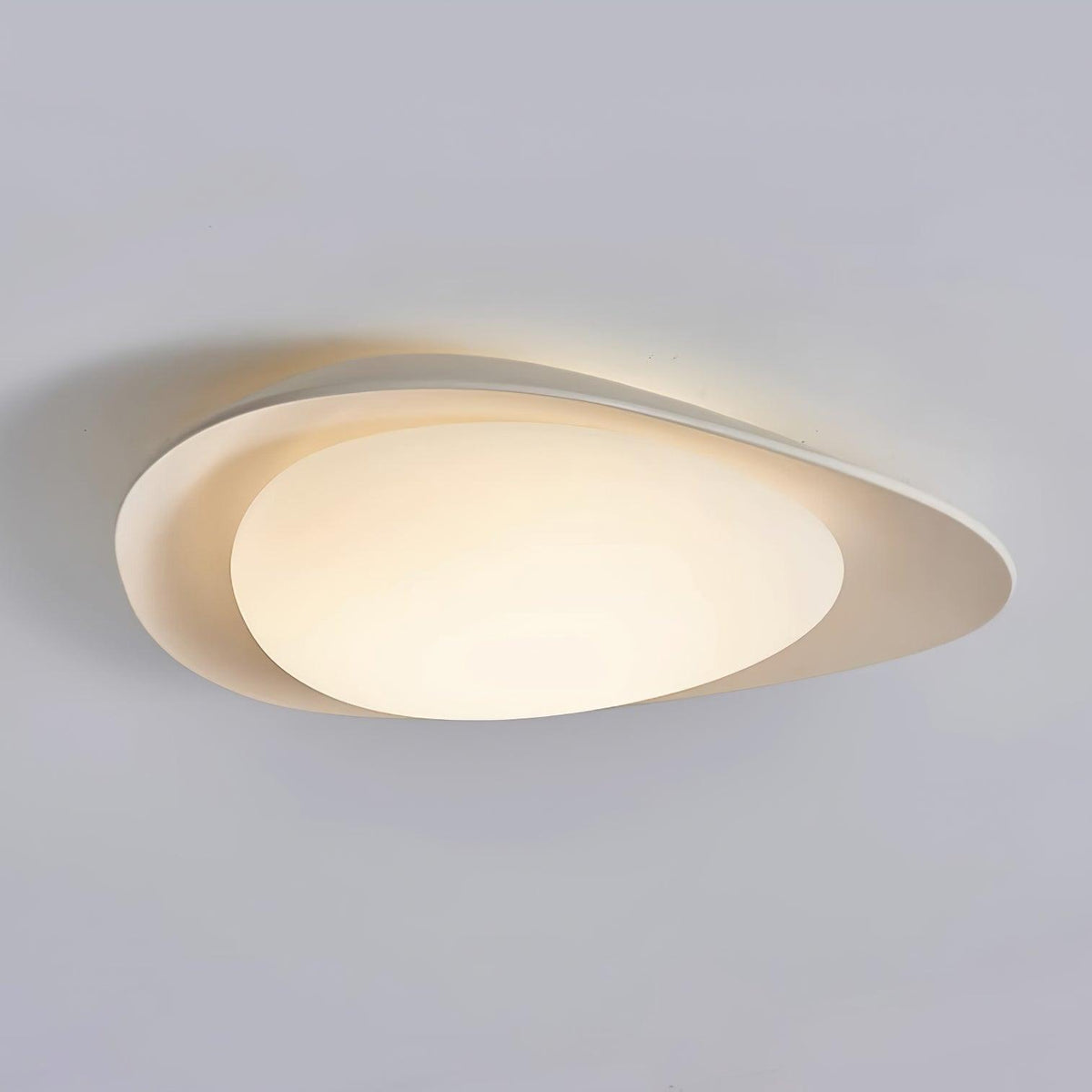 Blex Plafonnier Vert & Beige en Forme de Galet