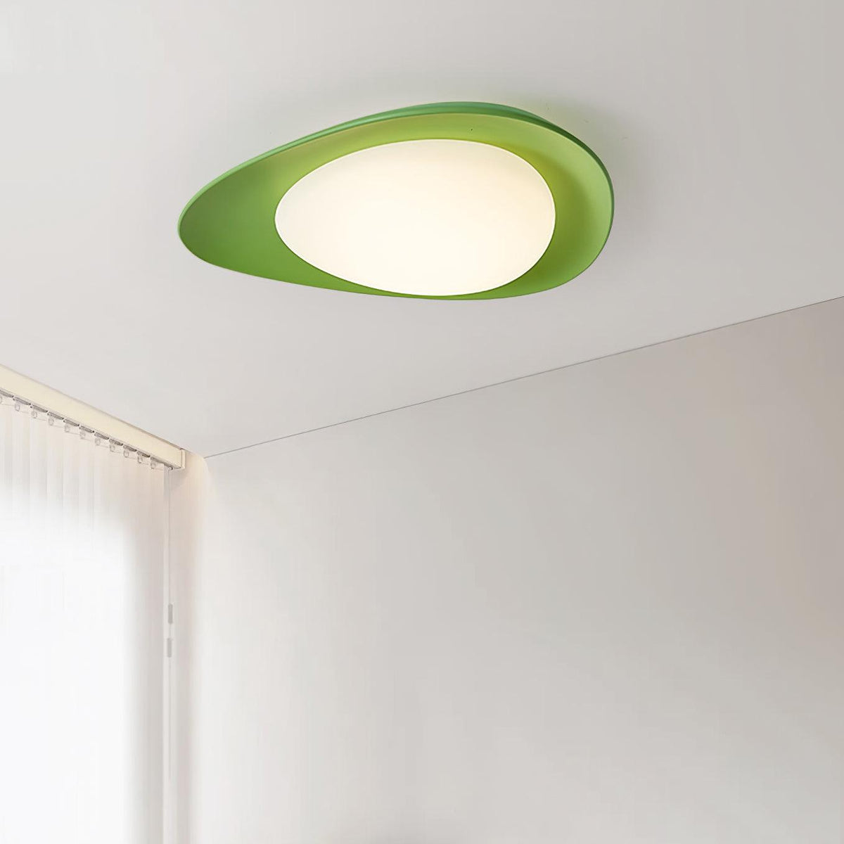 Blex Plafonnier Vert & Beige en Forme de Galet