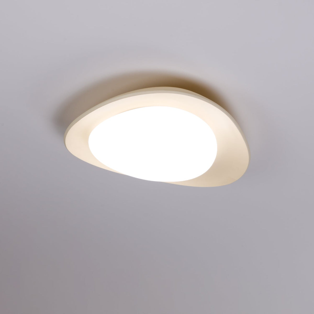 Blex Plafonnier Vert & Beige en Forme de Galet