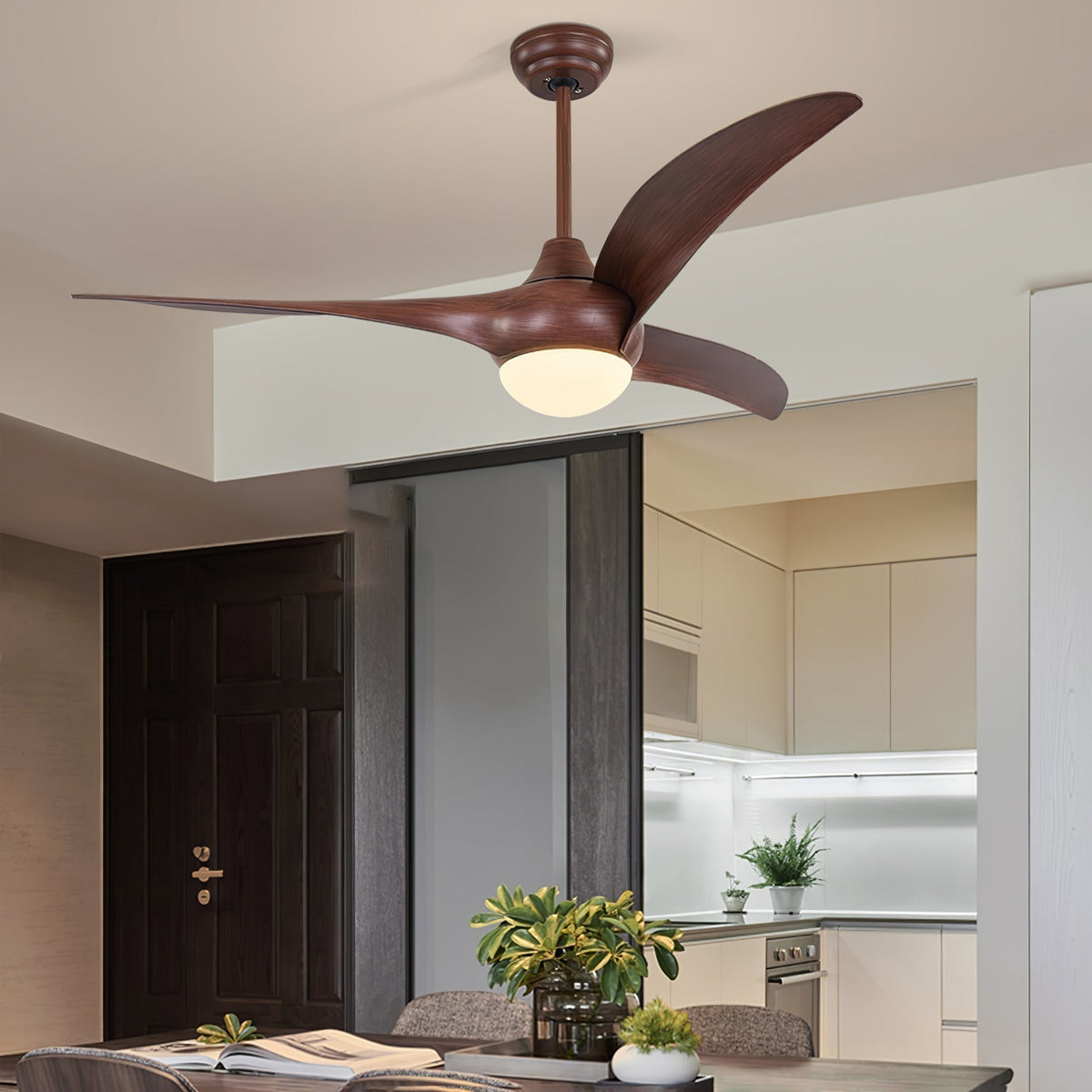 Zatheora Plafonnier Ventilateur de plafond Traditionnel Naturel