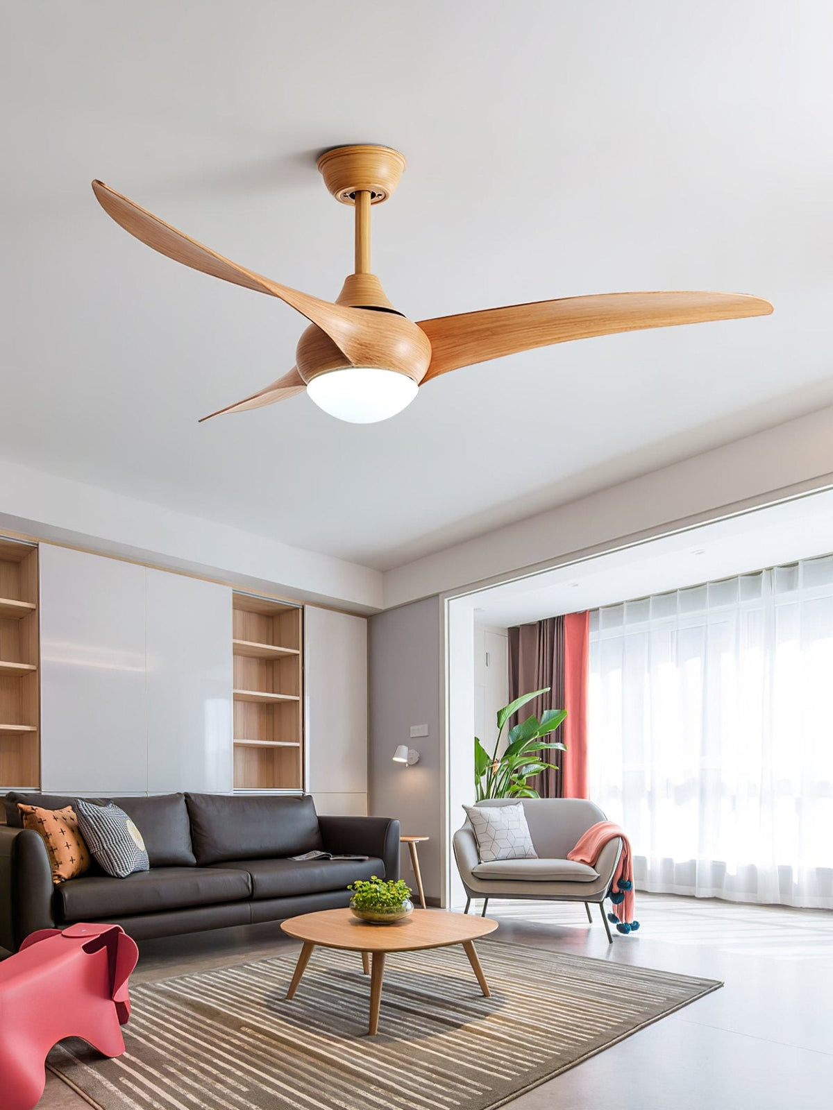 Zatheora Plafonnier Ventilateur de plafond Traditionnel Naturel