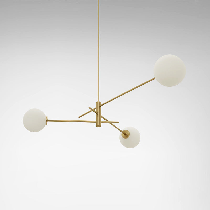 Catalel Moderne Minimaliste Laiton Verre Lustre