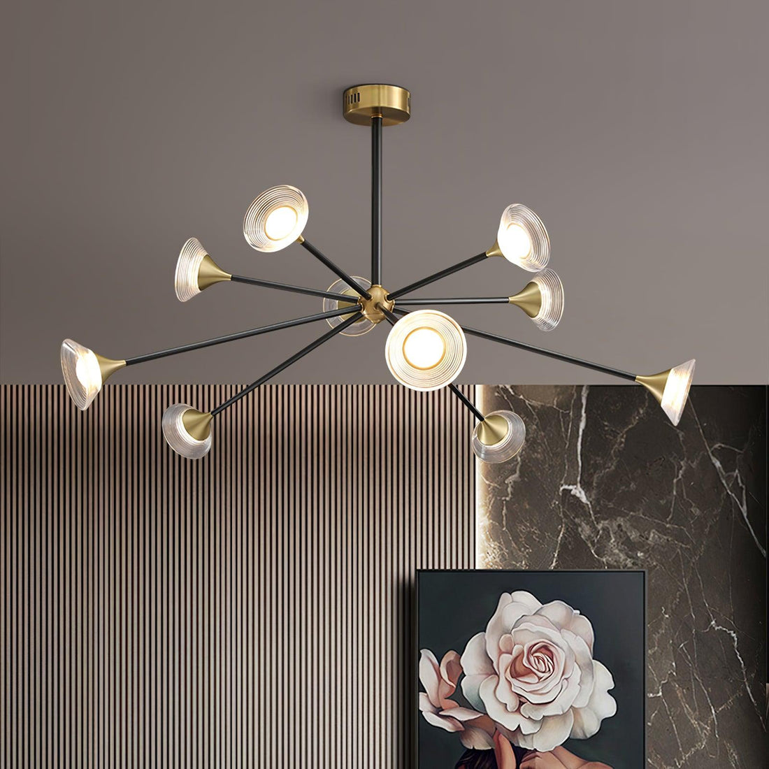 Myzoraris Mid Century Moderne Verre Lustre