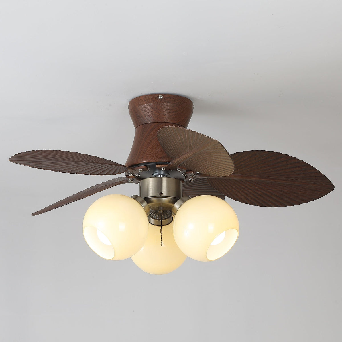 Plafonnier Ventilateur Walden Chêne avec Lumière