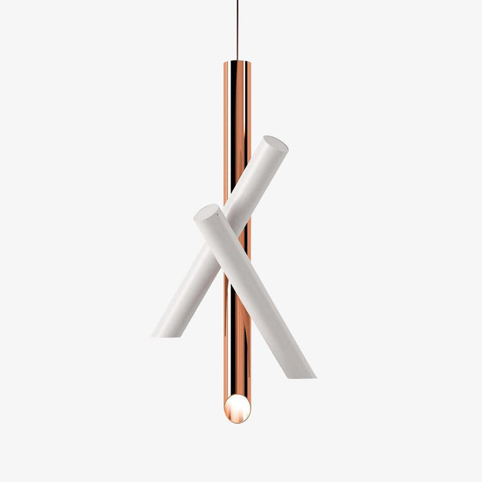 Solara Lampe suspendue tubes aluminium minimaliste
