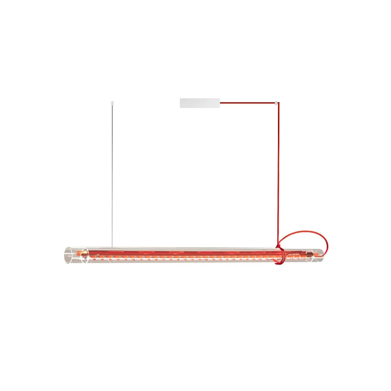 Cata Moderne Minimalisme Linéaire LED Verre Lumière Suspension