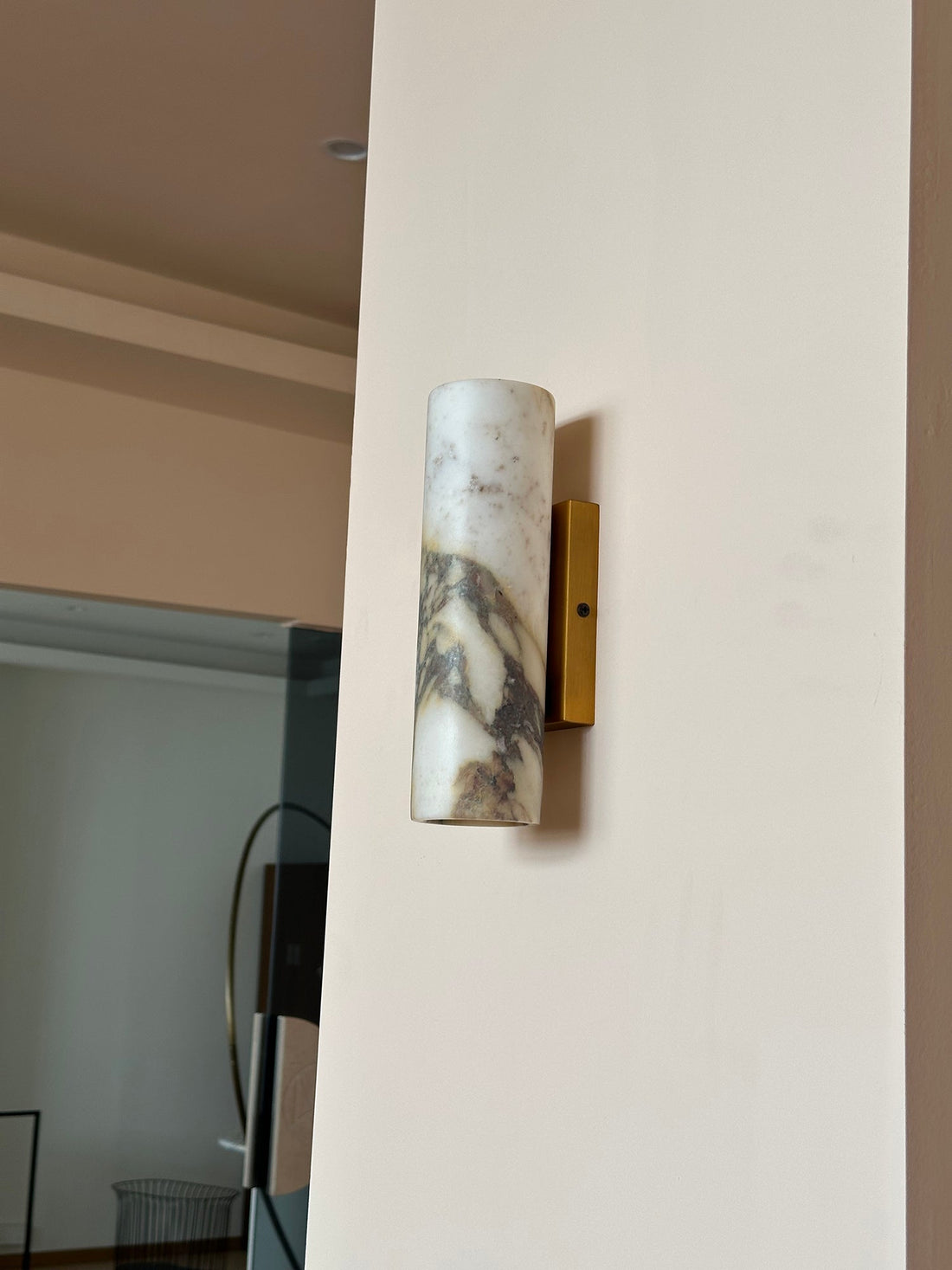 Tubular Applique Murale Marbre Métal Minimaliste Moderne