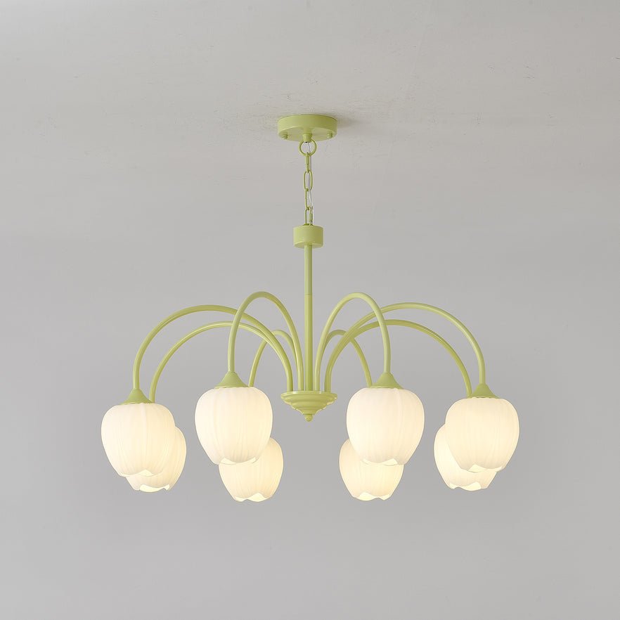 Lustra Lustre Tulipe en Verre Matcha