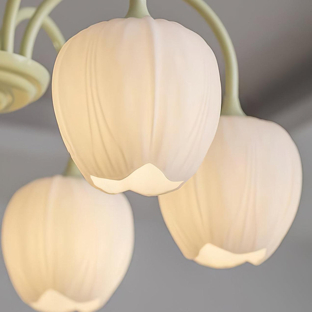Lustra Lustre Tulipe en Verre Matcha