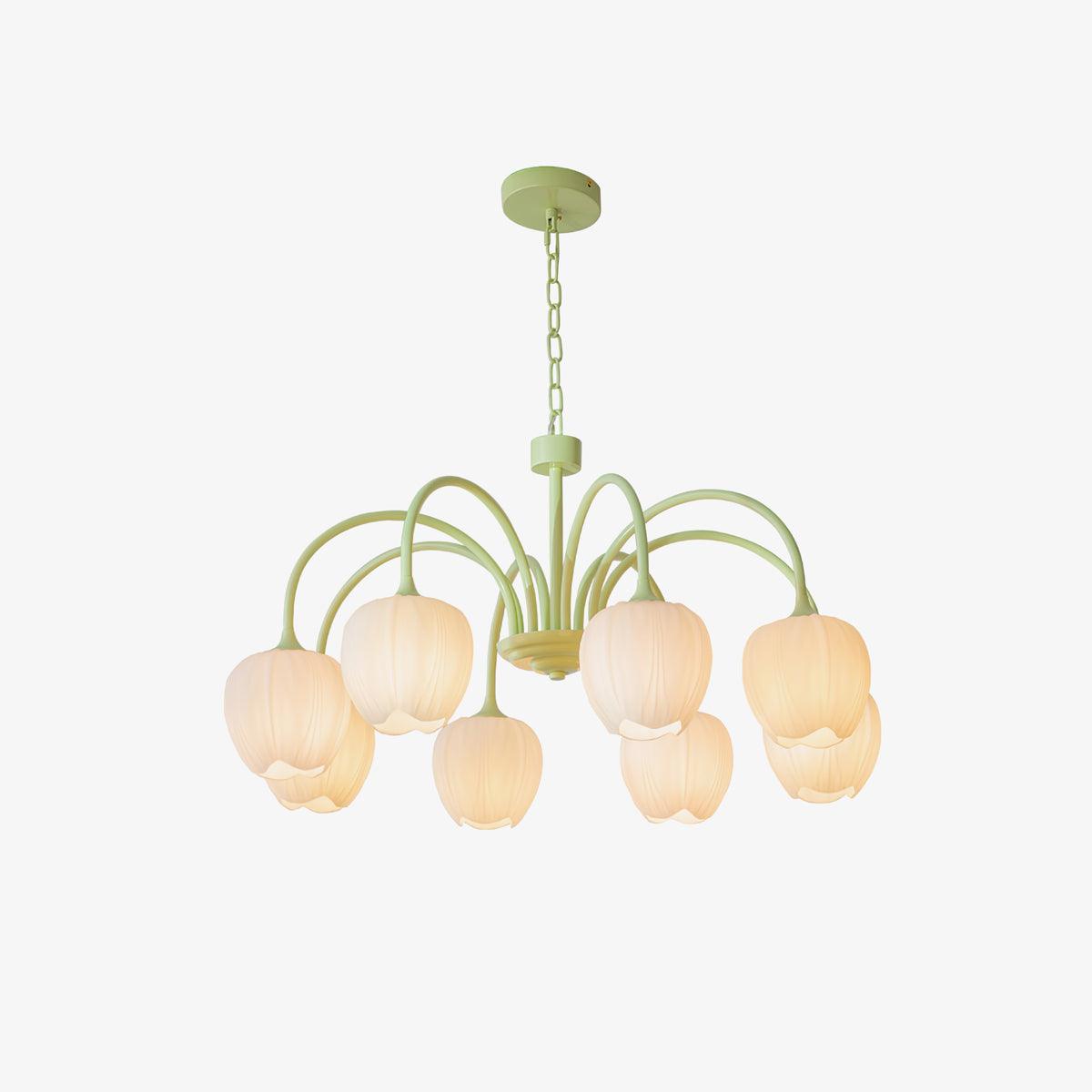 Lustra Lustre Tulipe en Verre Matcha