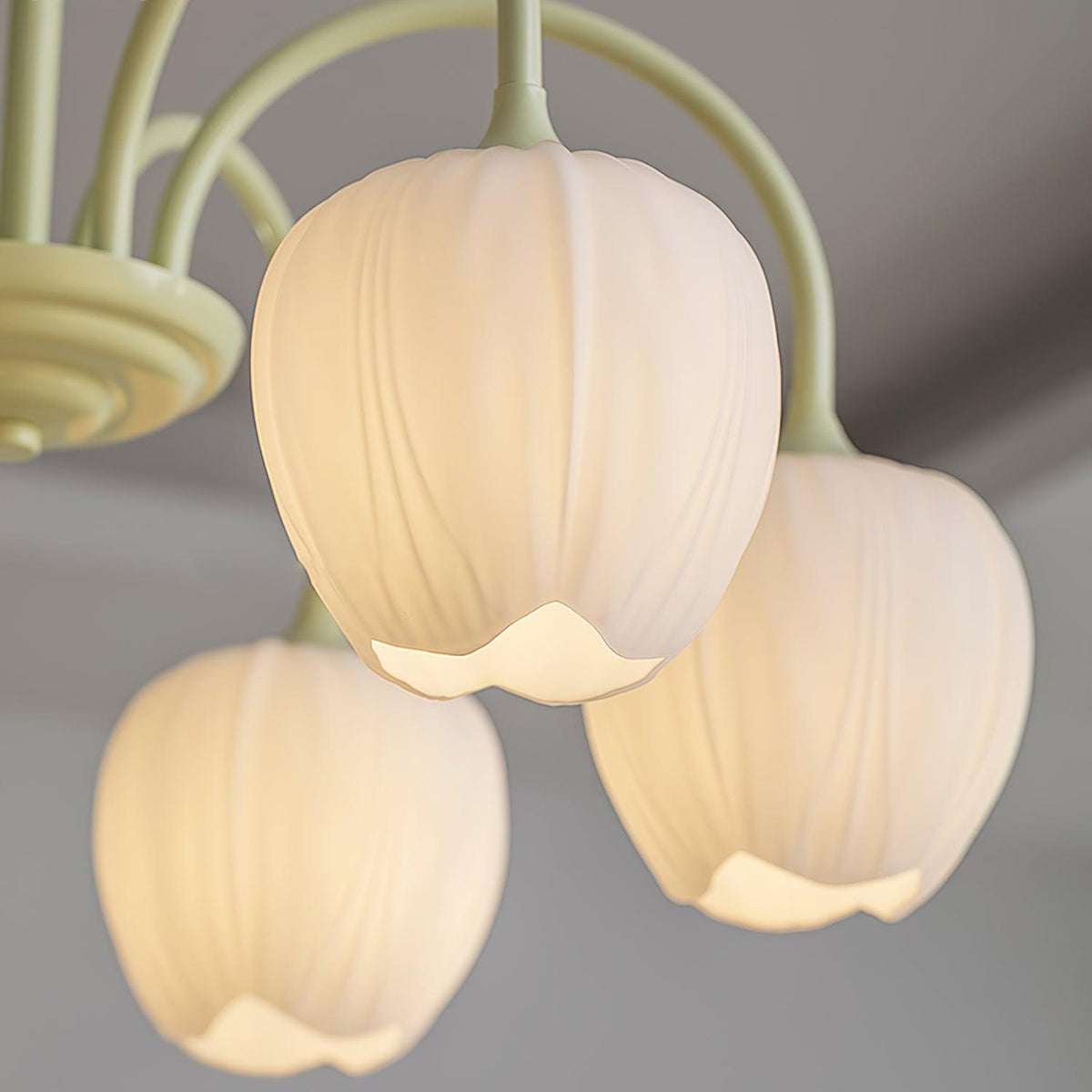 Lustra Lustre Tulipe en Verre Matcha