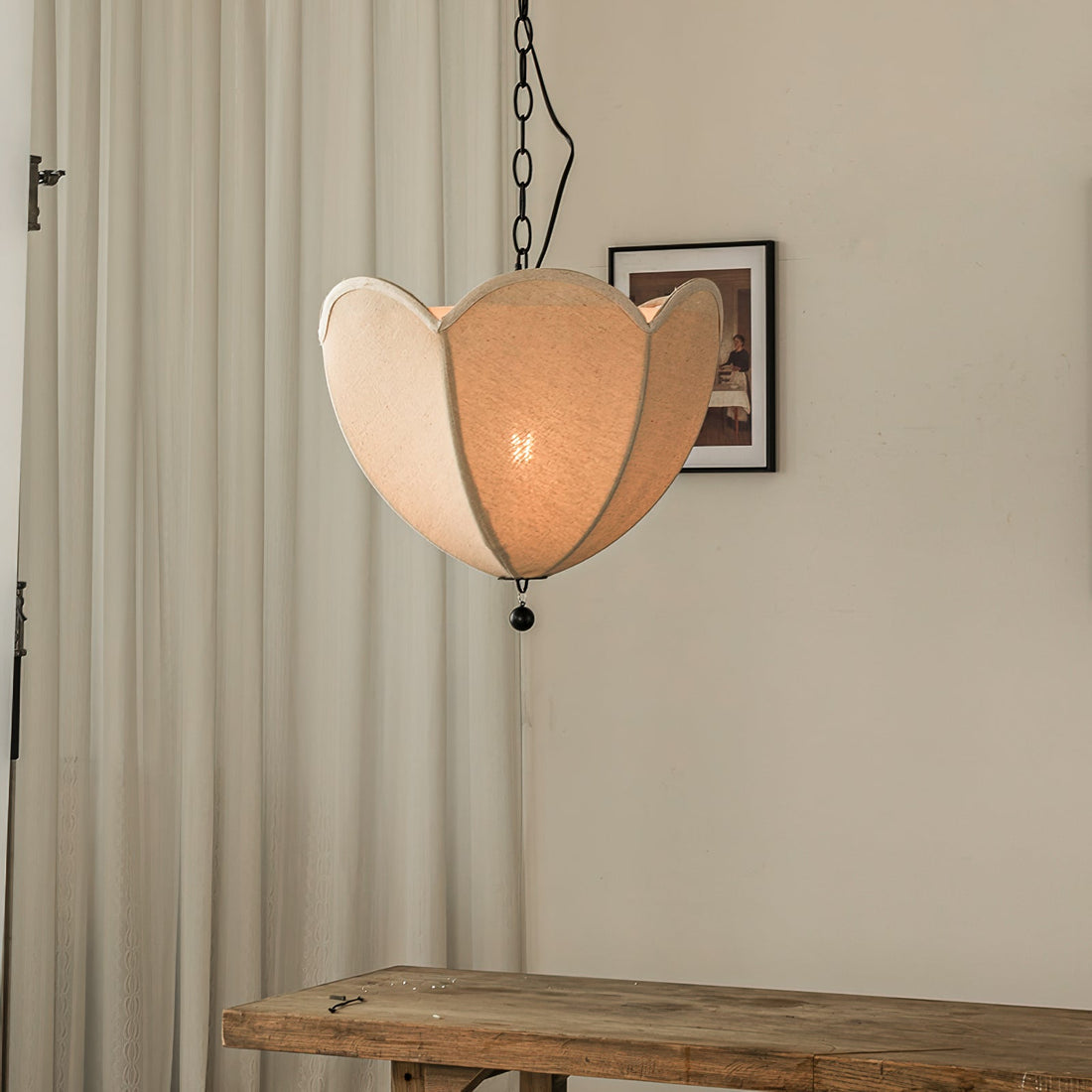 Cimararae Suspension Métal Tissu Scoop Vintage