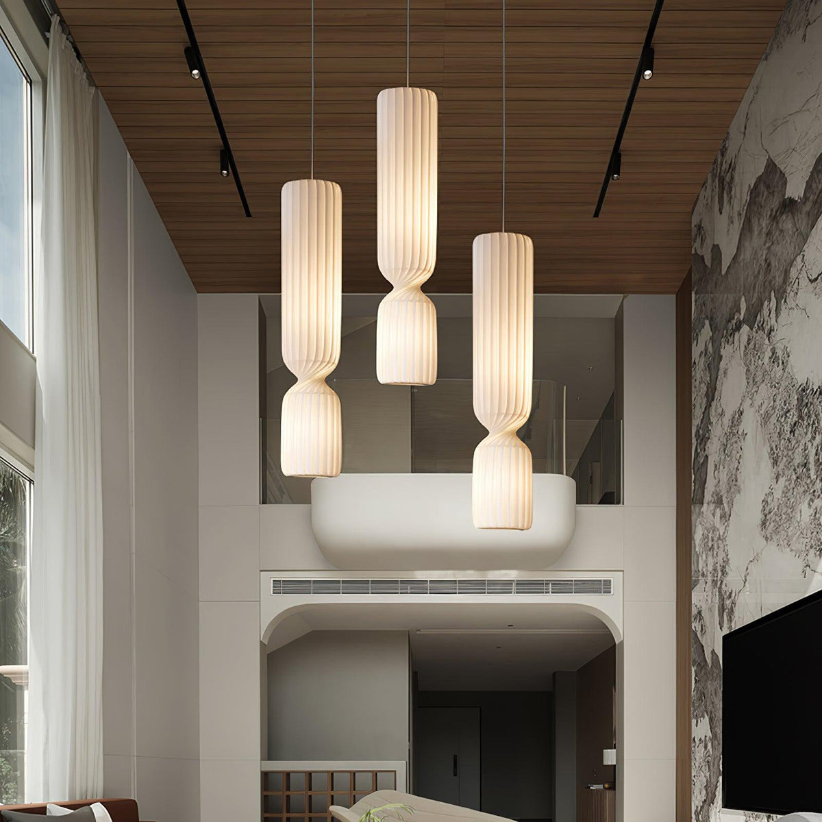 Twist Lampe suspendue minimaliste en PVC