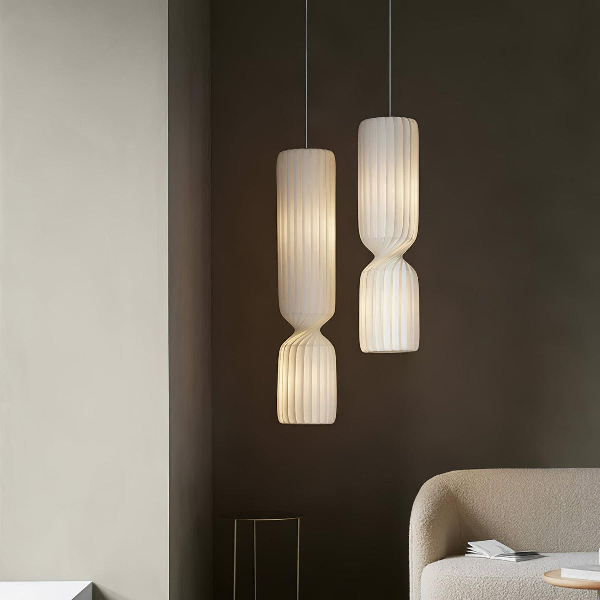 Twist Lampe suspendue minimaliste en PVC