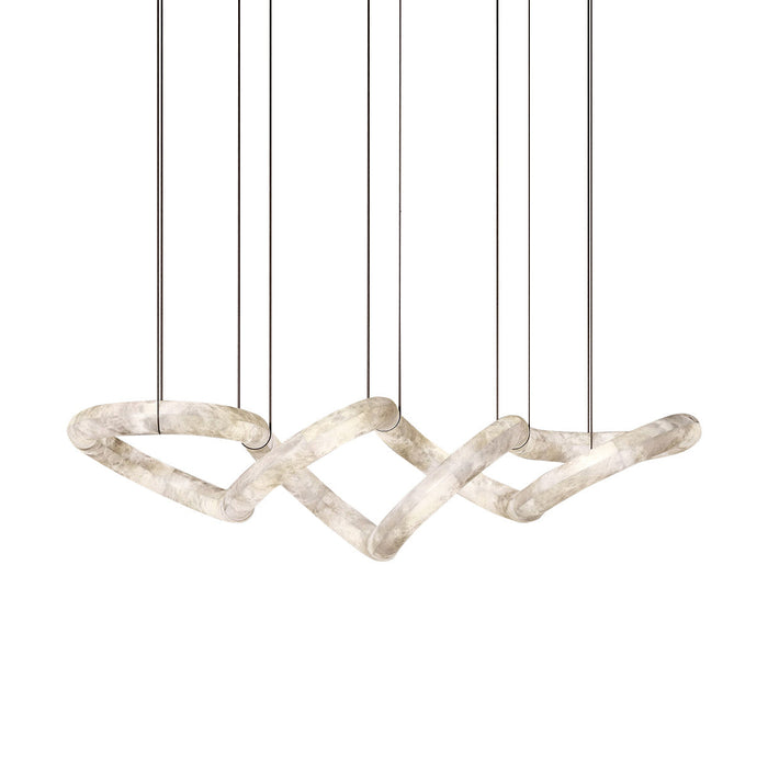Syrinan Lustre Anneau Luxe Cuir Albâtre Minimaliste Moderne