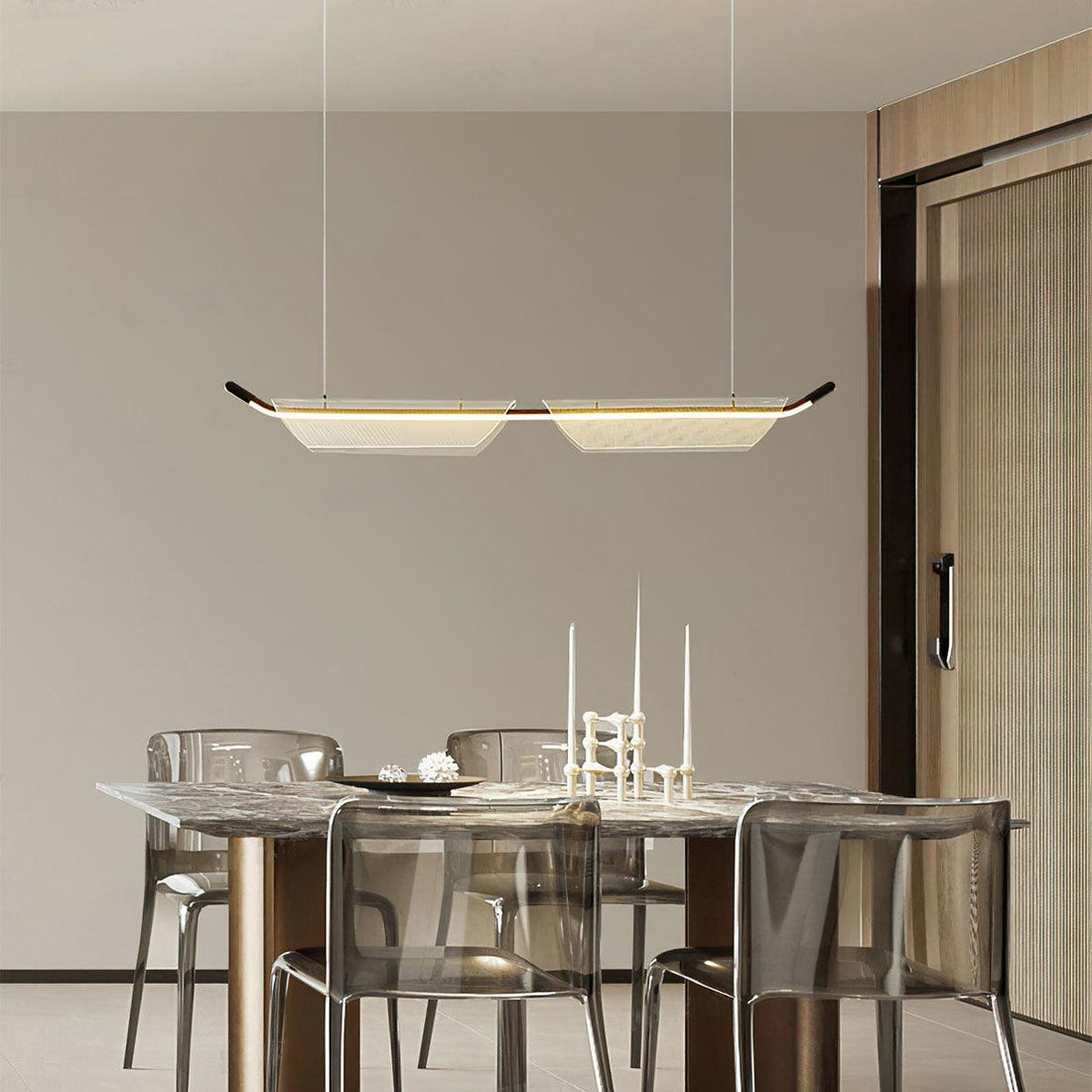 Vire Suspension Lampe Minimaliste en Acrylique