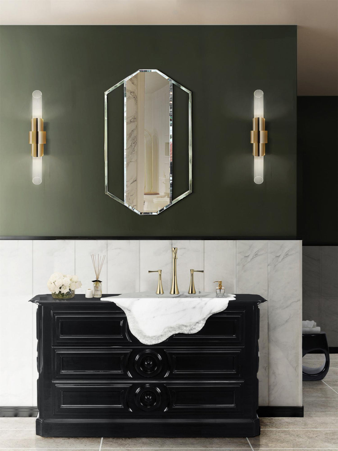 Opal Applique Murale Art Nordique Petit Cristal