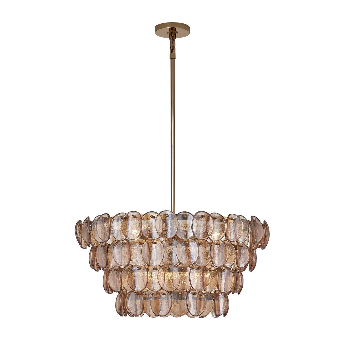 Aurora Lustre Luxueux en Verre et Laiton