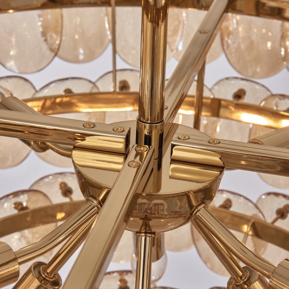 Aurora Lustre Luxueux en Verre et Laiton
