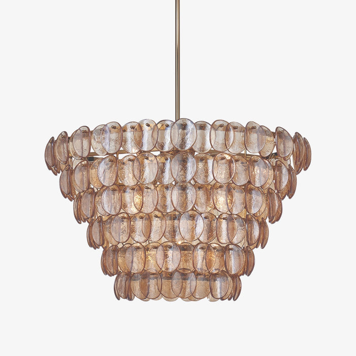 Aurora Lustre Luxueux en Verre et Laiton
