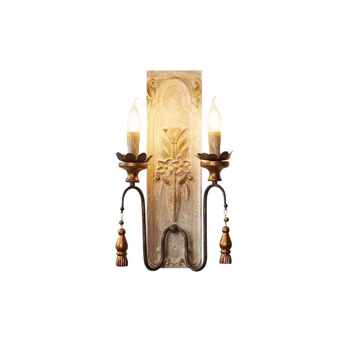Elsoris Applique Murale Bois Métal Luxe Postmoderne