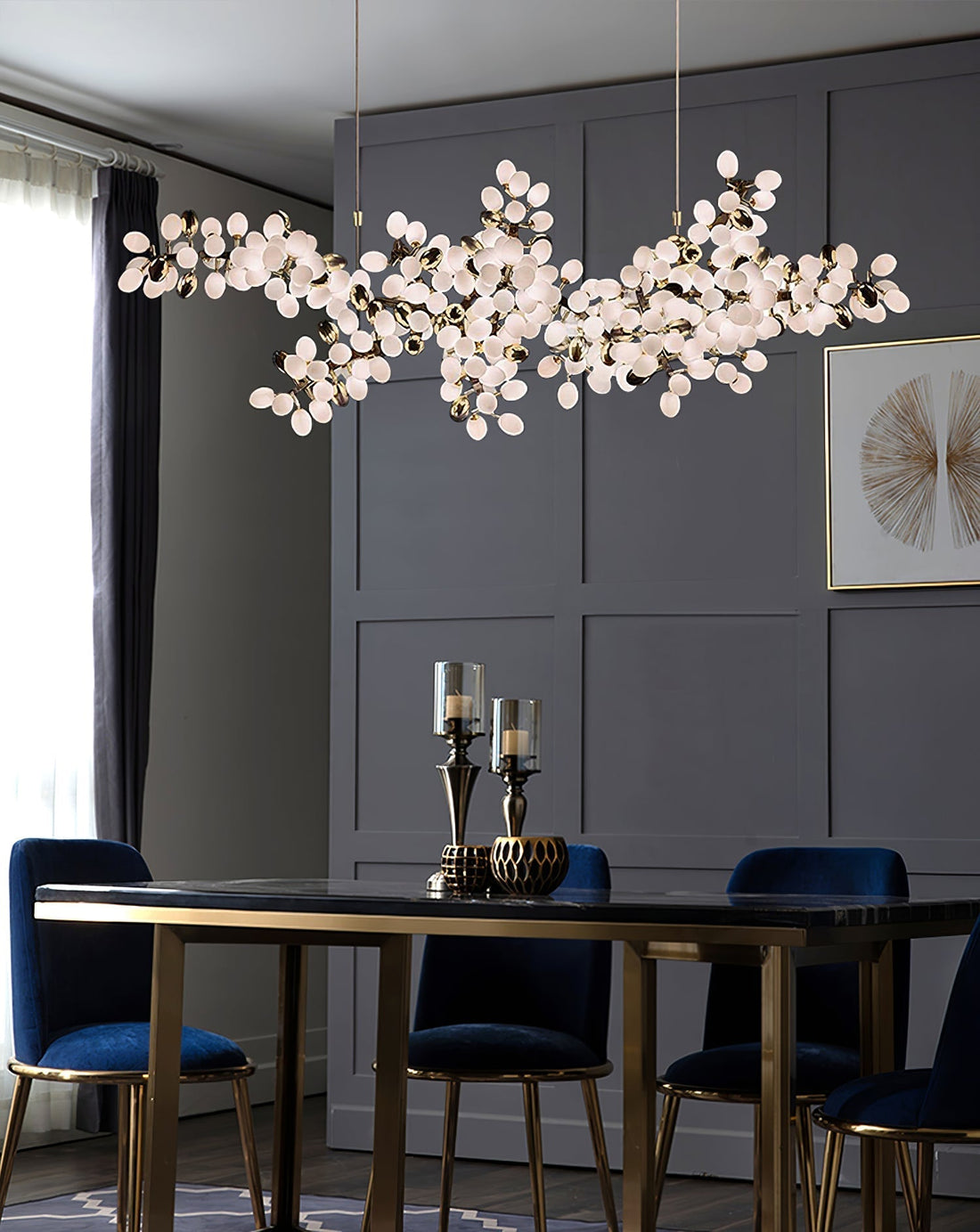 Cithaila Lustre Postmoderne De Luxe En Métal Et Verre