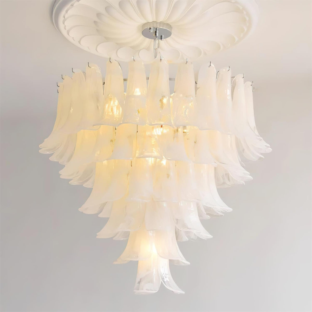 Valier Lustre Pétales en Verre Superposés