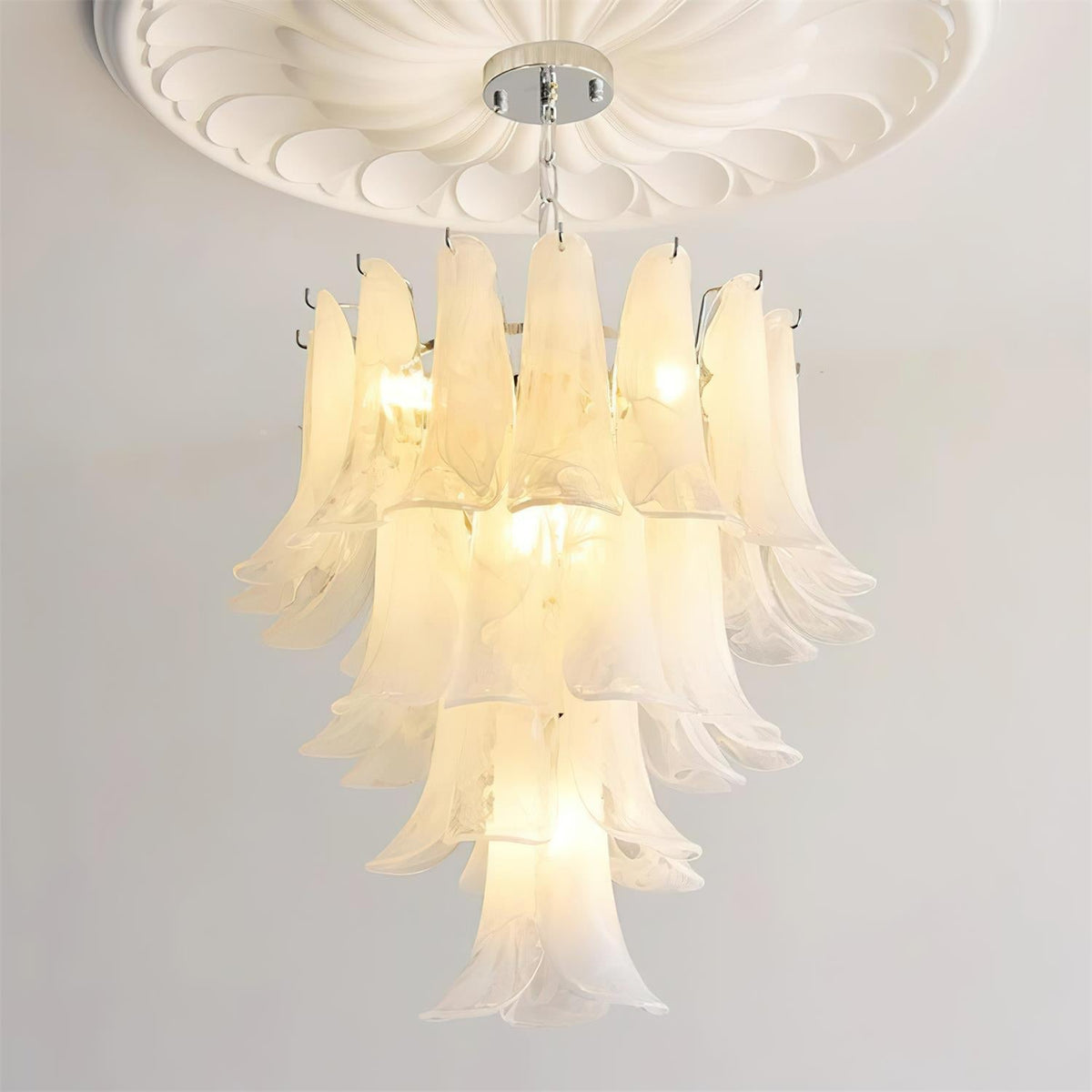 Valier Lustre Pétales en Verre Superposés