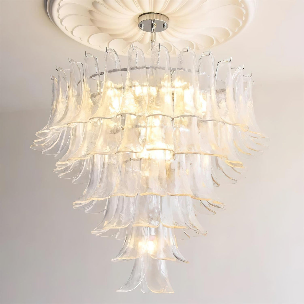 Valier Lustre Pétales en Verre Superposés