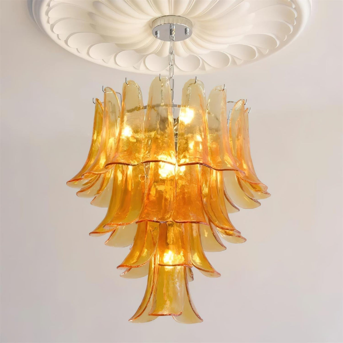 Valier Lustre Pétales en Verre Superposés