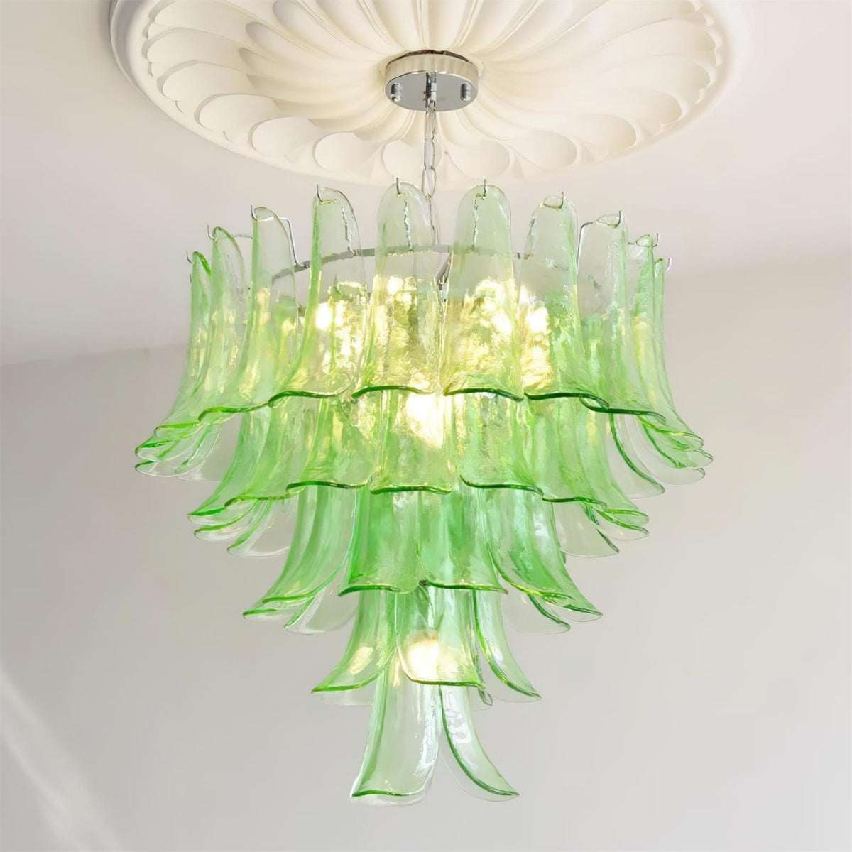 Valier Lustre Pétales en Verre Superposés