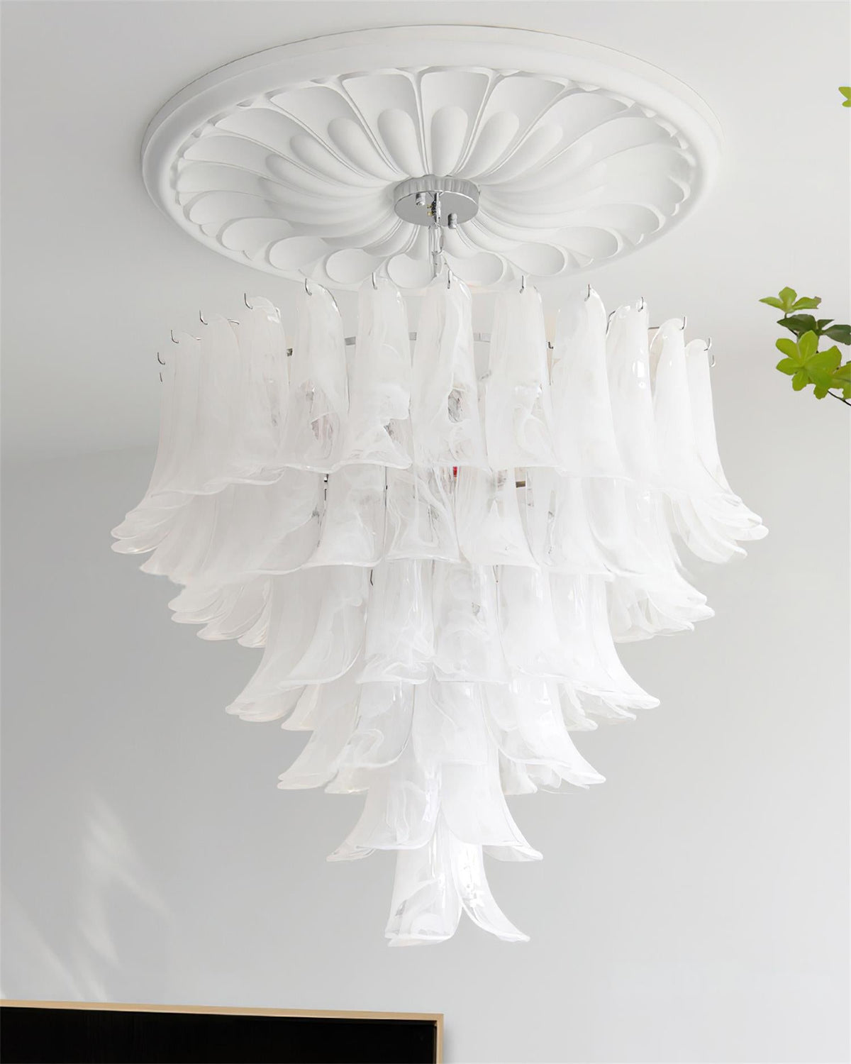 Valier Lustre Pétales en Verre Superposés