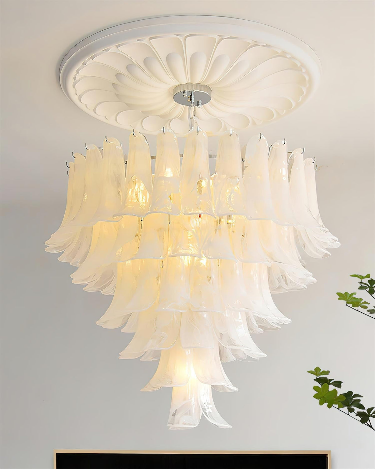 Valier Lustre Pétales en Verre Superposés