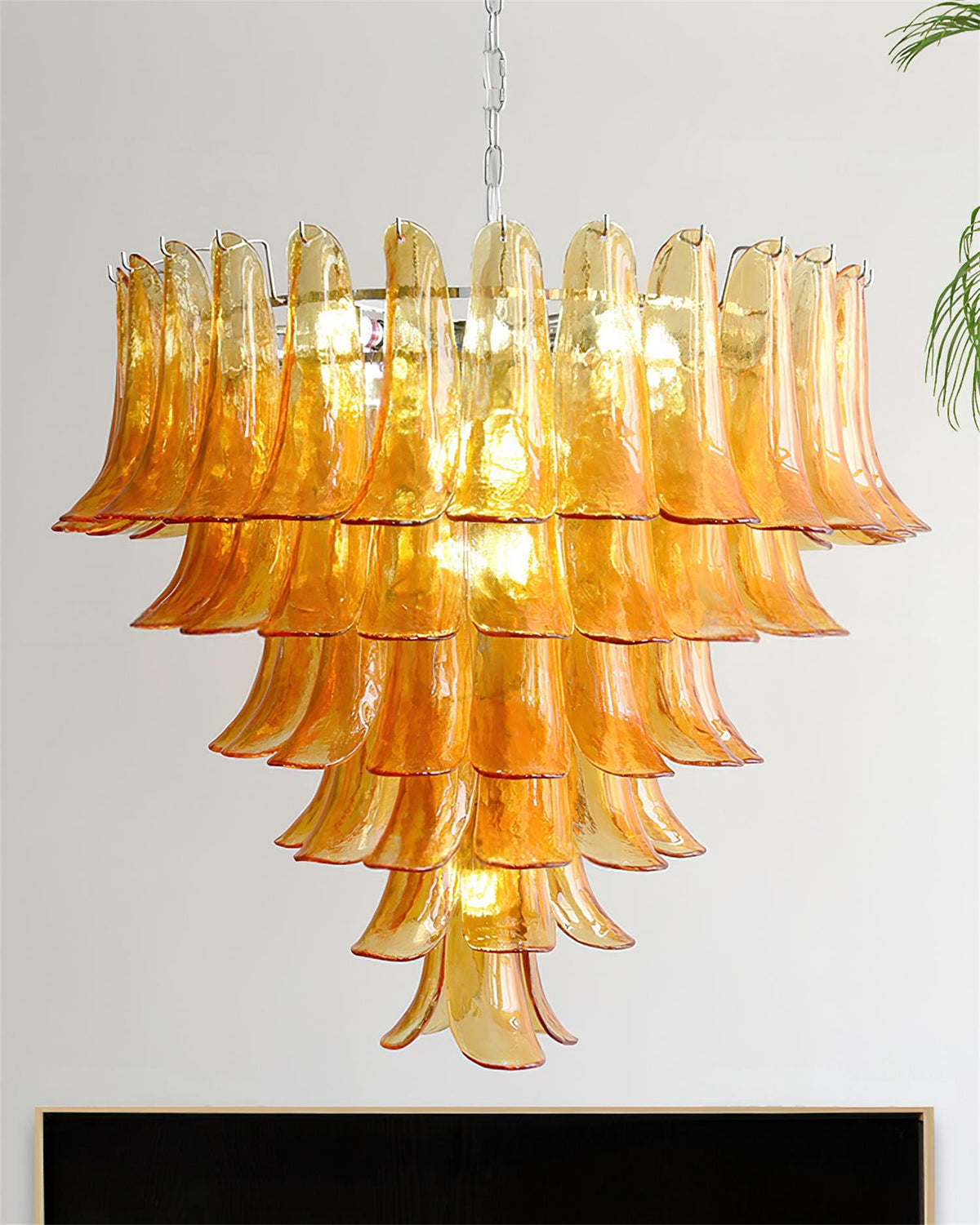 Valier Lustre Pétales en Verre Superposés