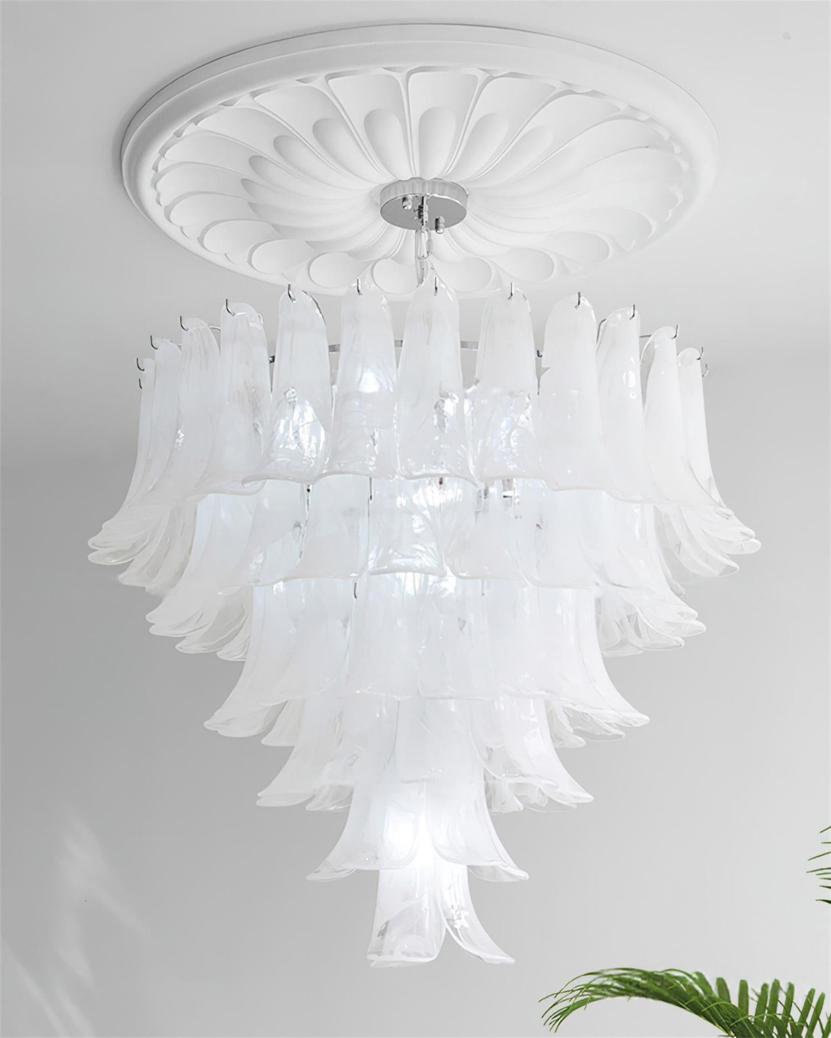 Valier Lustre Pétales en Verre Superposés