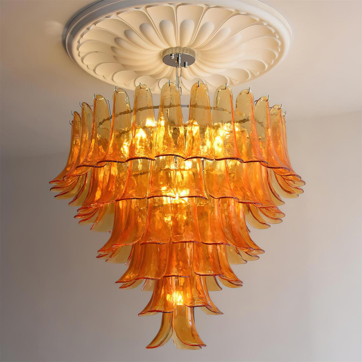 Valier Lustre Pétales en Verre Superposés
