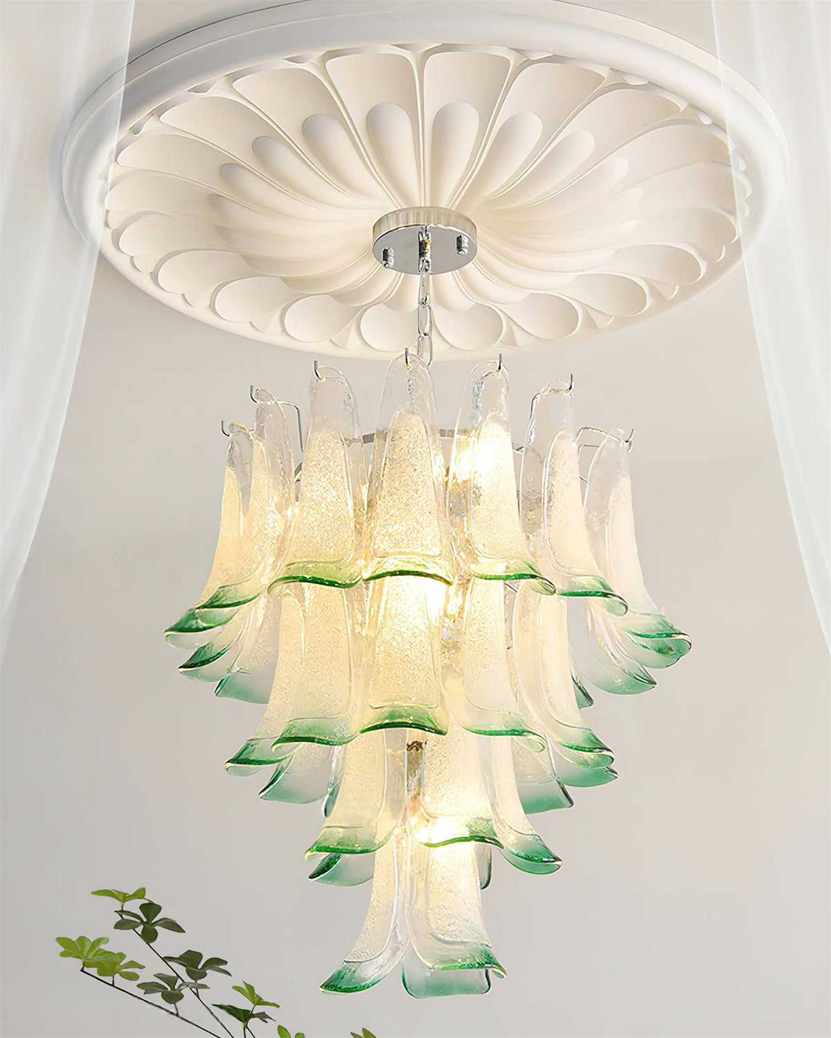 Valier Lustre Pétales en Verre Superposés