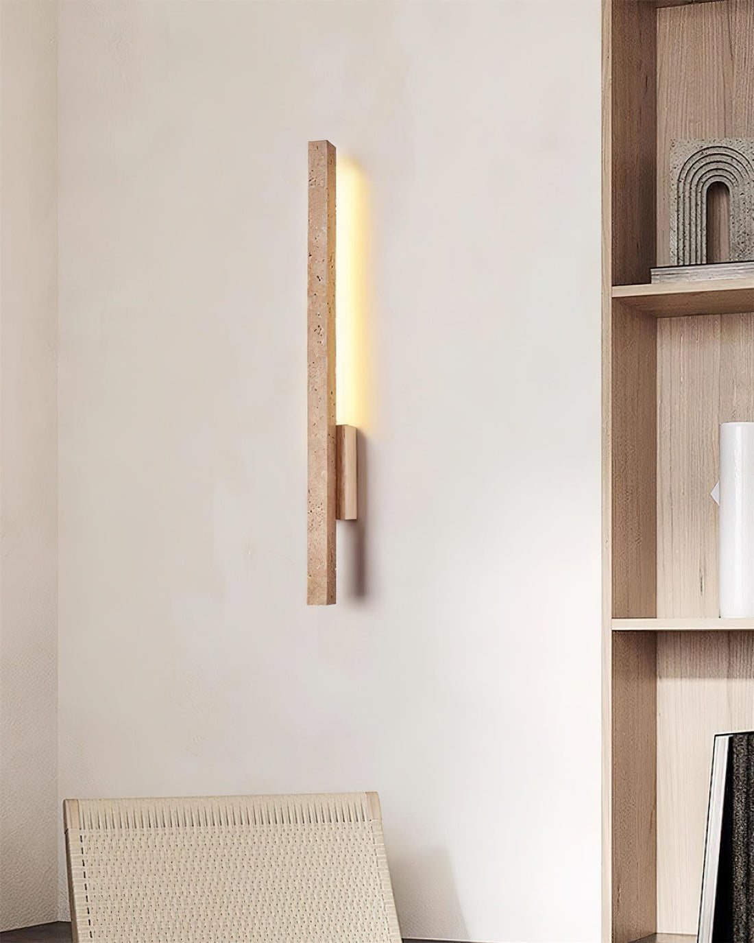 Opalyn Applique Murale Slim en Travertin